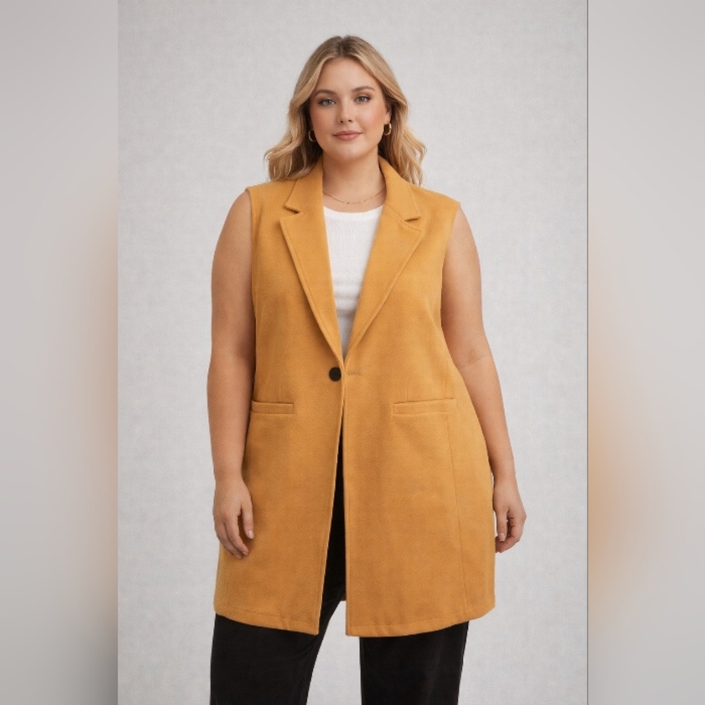 INC. International Concepts Women's Gold Duster Coat in size‎ XXL